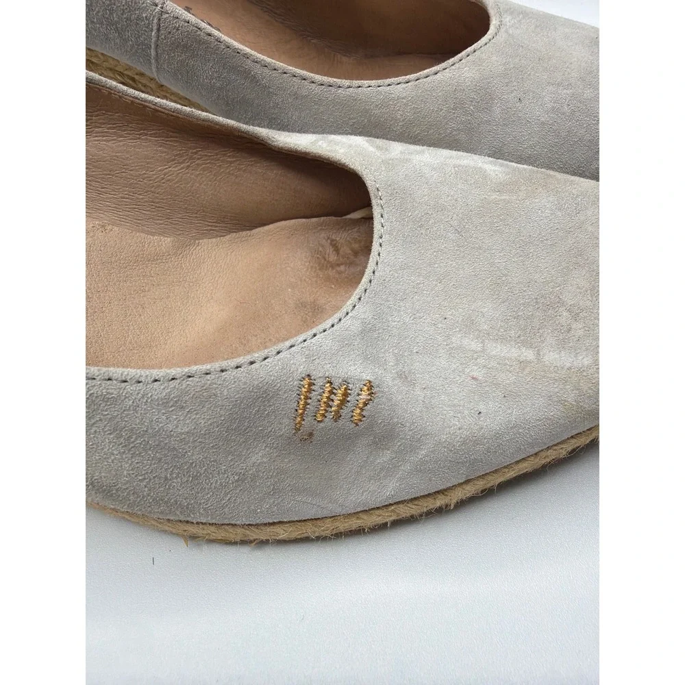 Viscata Barcelona Grey Suede Espadrille Wedges Made in Spain Size 40